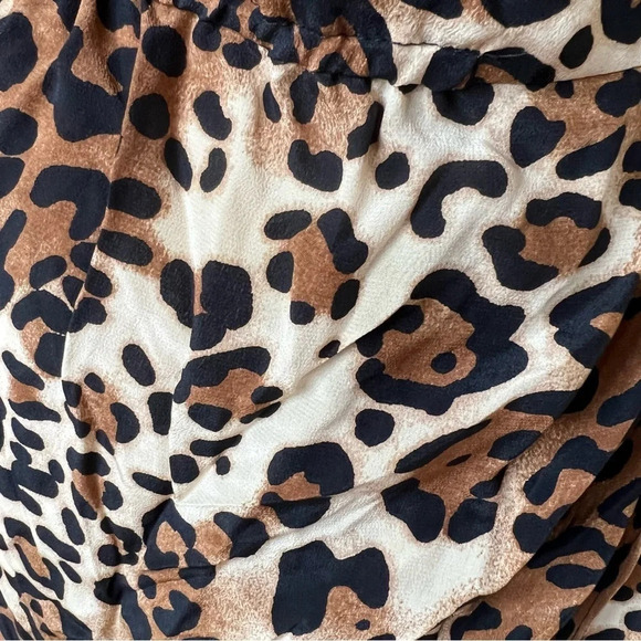 Nanette Lepore 100% silk leopard patterned wrap dress 2896 - Picture 9 of 10